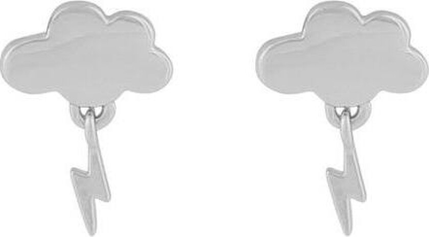 Snö Of Sweden Field Cloud Earring Plain Silver