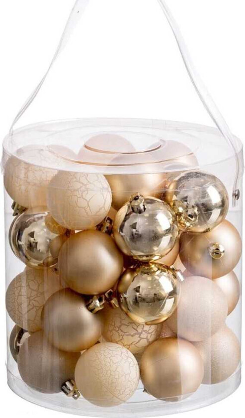 Juletrekuler Gylne 5 x 5 x 5 cm (40 tall)