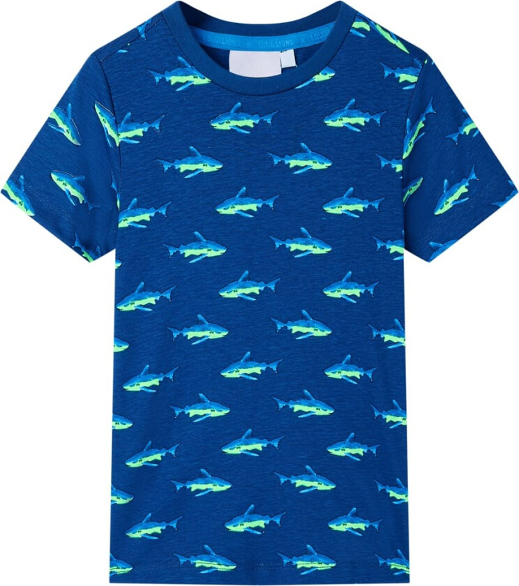 T-skjorte for barn mørkeblå 140