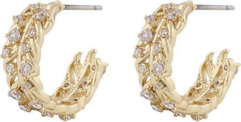 Snö Of Sweden Vega Stone Oval Earring Gold/Clear