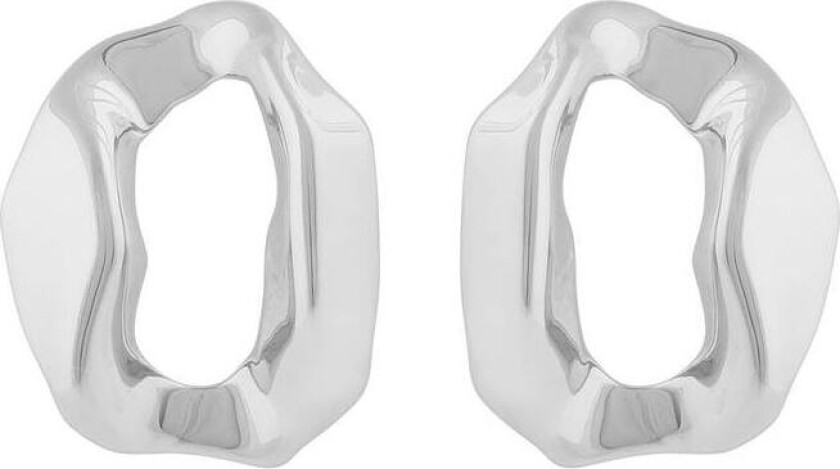 Snö Of Sweden Malibu Big Earring Plain Silver