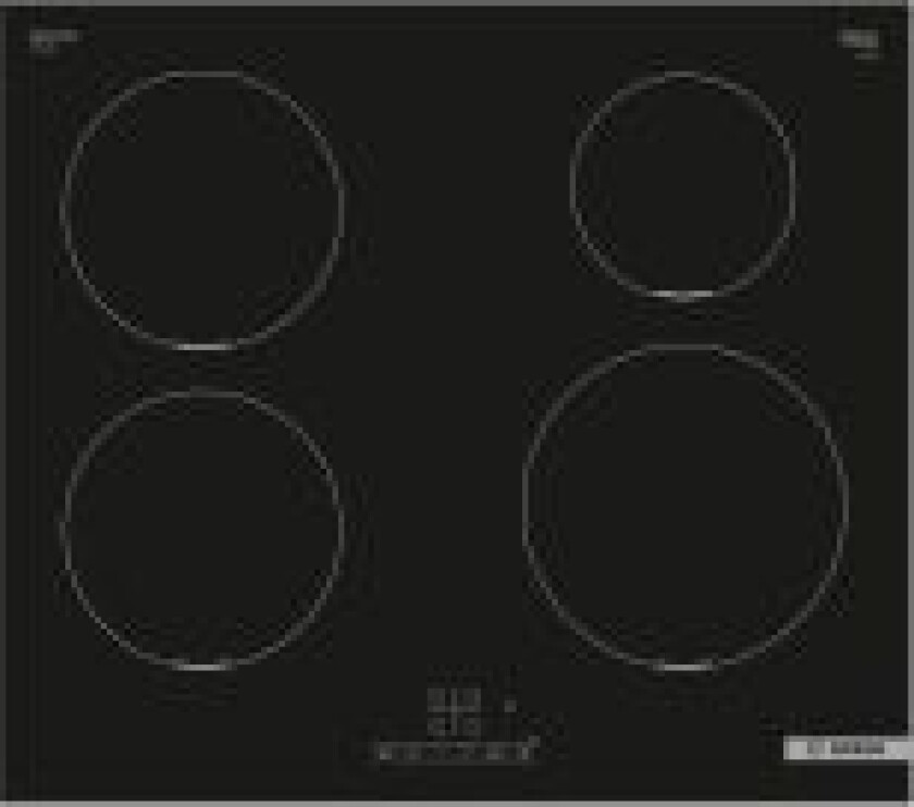 Serie 4 PIE611BB5E - Induksjonskomfyrtopp - 4 plater - Nisje - bredde: 56 cm - dybde: 49 cm - uten ramme - svart