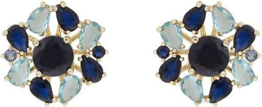Snö Of Sweden Ellie Big Earring Gold/Mix Blue