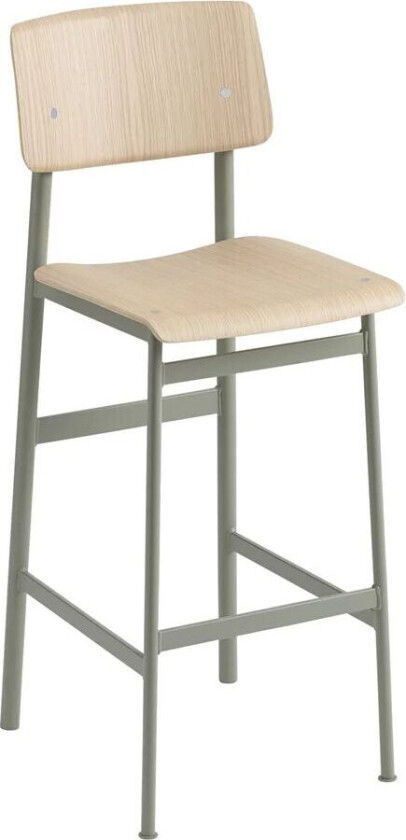 Loft Bar Stool 75 cm Dusty Green/Oak