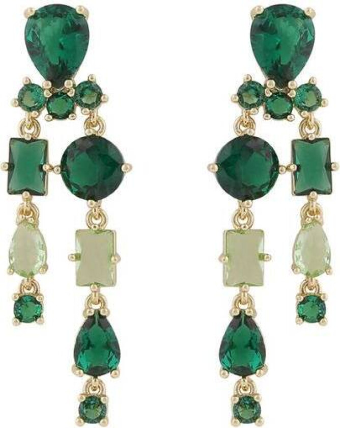 Snö Of Sweden Ellie Pendant Earring Gold/Mix Green