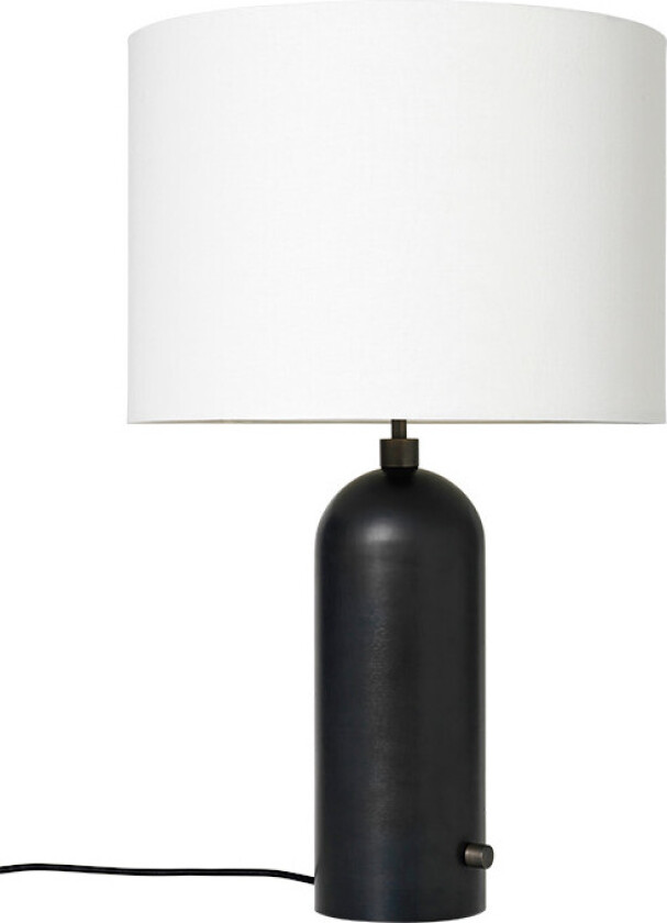 Gravity Table Lamp – Large White / Blackened Steel