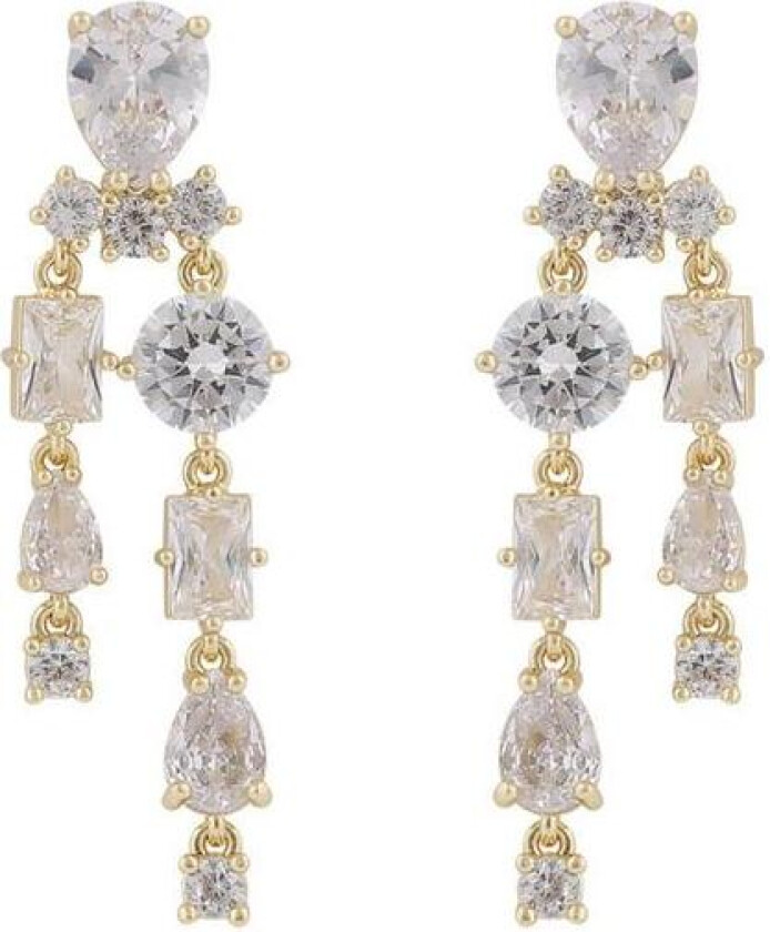 Snö Of Sweden Ellie Pendant Earring Gold/Clear