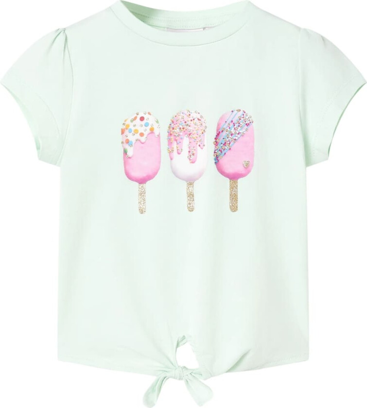 T-skjorte for barn lysemynte 140