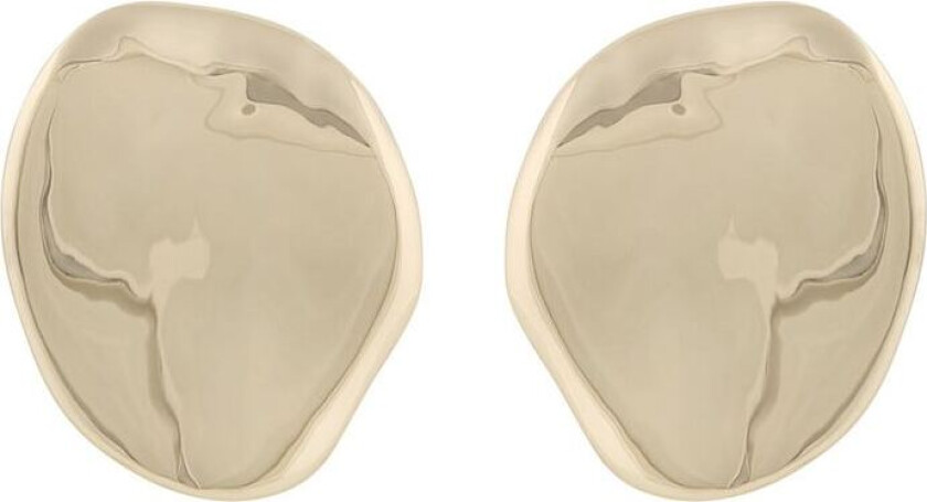 Snö Of Sweden Malibu Big Coin Earring Plain Gold