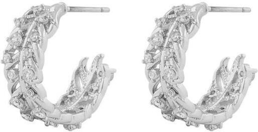 Snö Of Sweden Vega Stone Oval Earring Silver/Clear