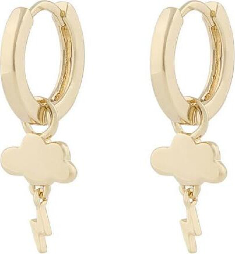 Snö Of Sweden Field Cloud Ring Earring Plain Gold
