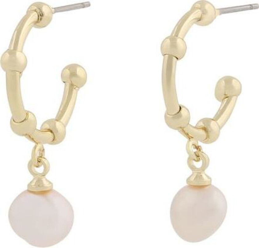 Snö Of Sweden Julie Oval Earring Gold/White
