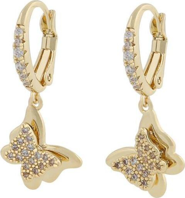 Snö Of Sweden Vega Pendant Earring Gold/Clear