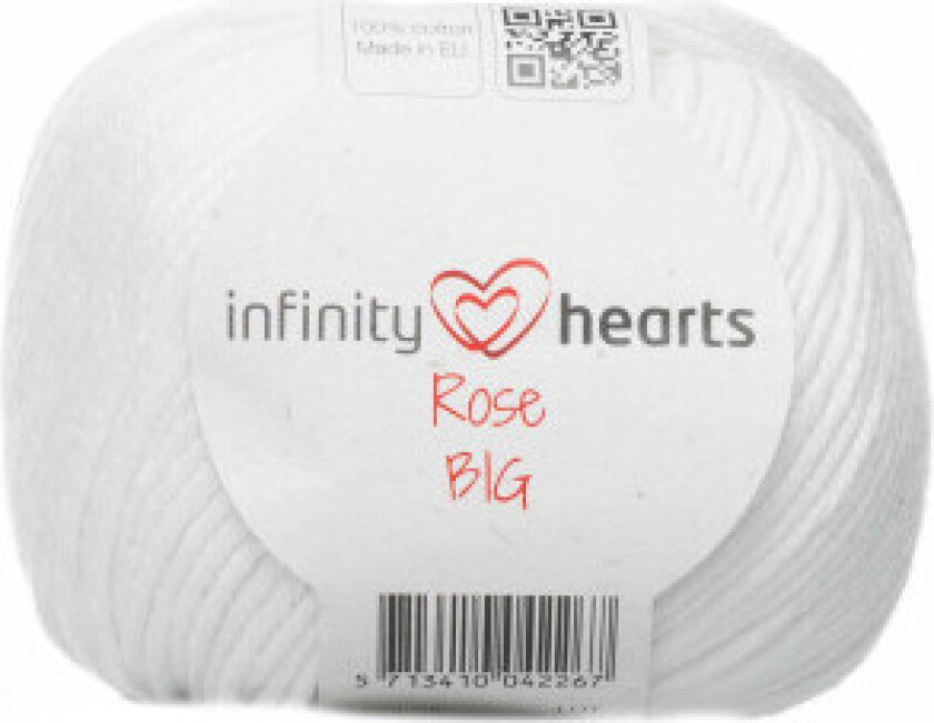 Uendelighetshjerter Rose Big Garn 02 Hvit