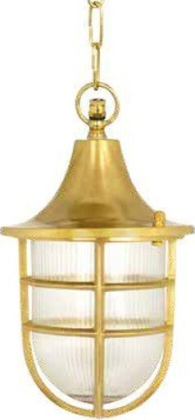 96K anheng med riflet glass + gitter støpt messing IP44