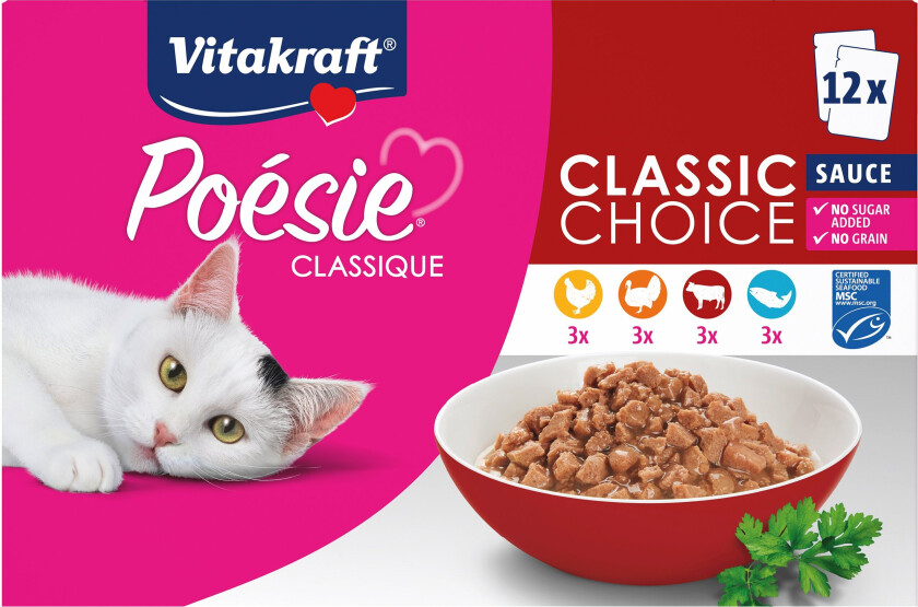 Poésie Classic Saus mikspakke - 12 x 85 g