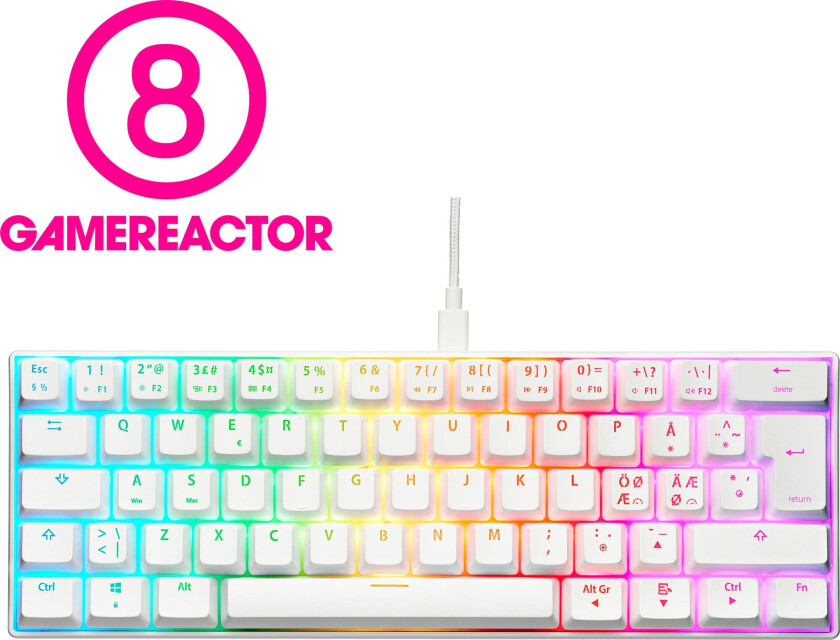 C-450 Mini PRO RGB gamingtastatur (hvit)