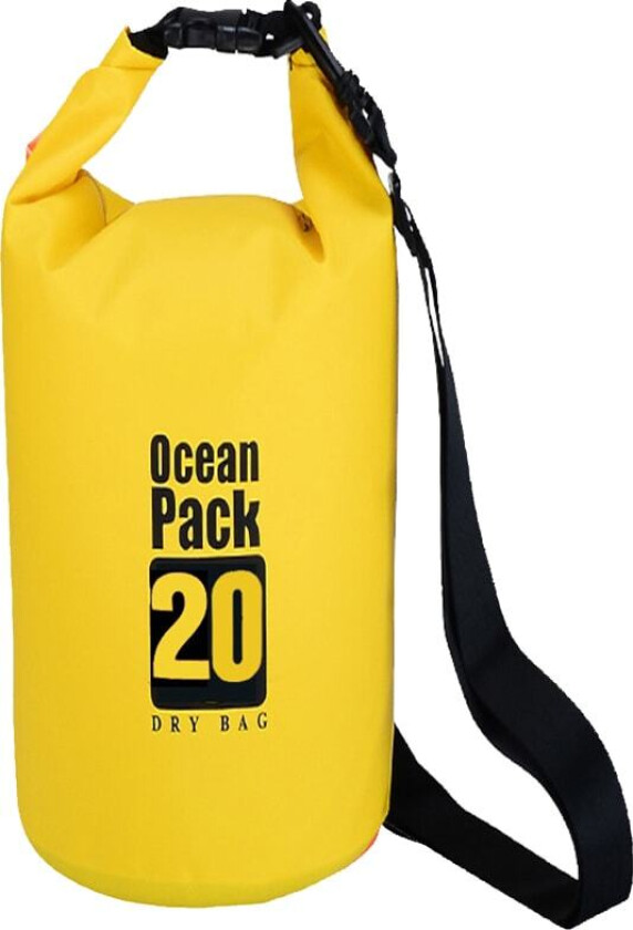 Dry Bag 20L vanntett pakkpose (gul)