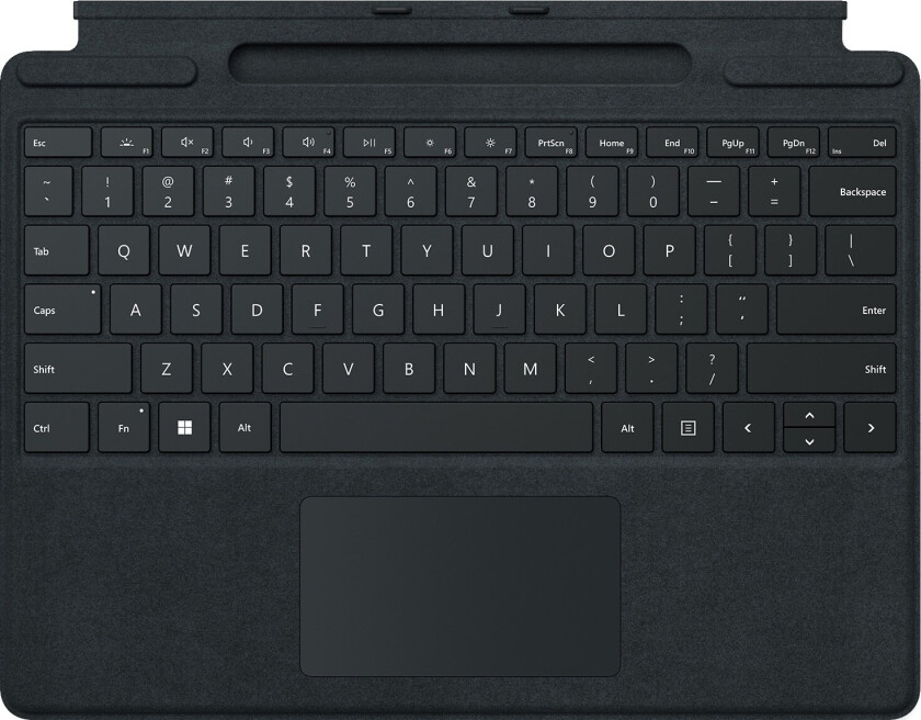 Surface Pro Signature Keyboard - keyboard - with touchpad accelerometer Surface Slim Pen 2 storage and charging tray - black - Tastatur - Svart