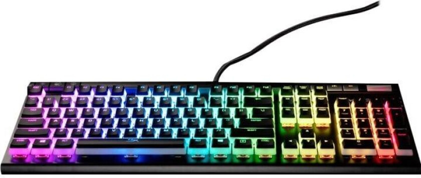 HyperX Alloy Elite 2 - Tastatur - bakgrunnsbelyst - USB - QWERTY - Nordisk - tastsvitsj: HyperX Red - svart