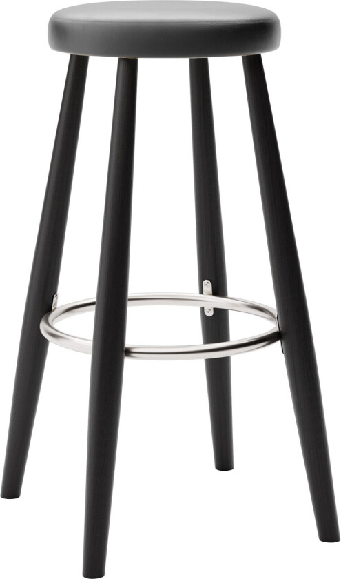 Ch56 High Stool, Svartlackad Ek, Lädergrupp C Sif - 98