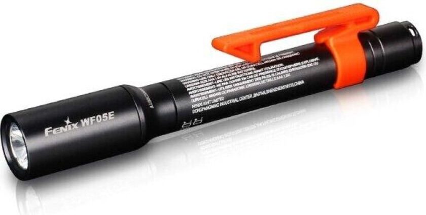 WF05E, Lommelykt, Svart, Aluminium, 2 m, IP68, LED