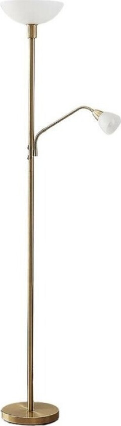 Uplight Jost med leselampe, matt messing