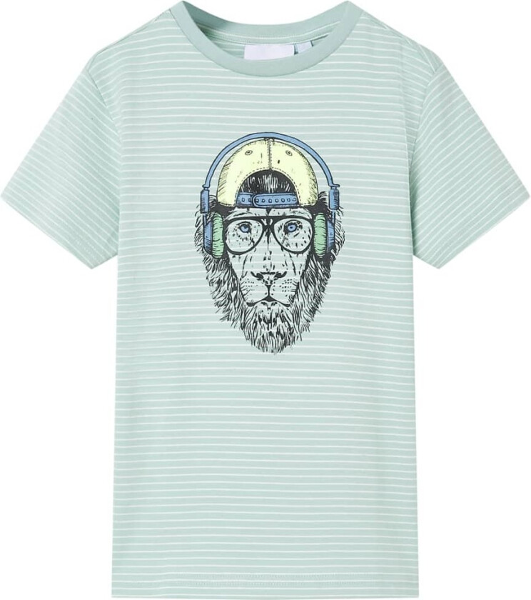 T-skjorte for barn med striper lysemynte 116