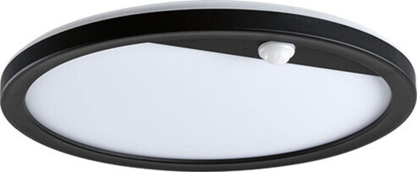 - Lamina Utendørs Vegg-/Taklampe w/Sensor Round SWR Black