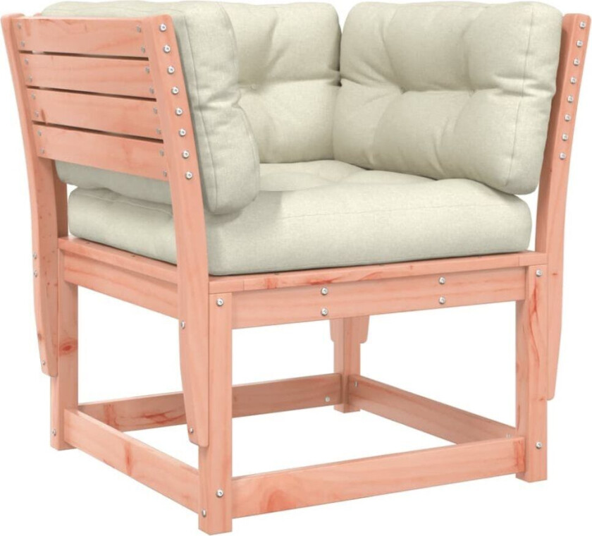 Hagesofa med armlener og puter heltre douglasgran