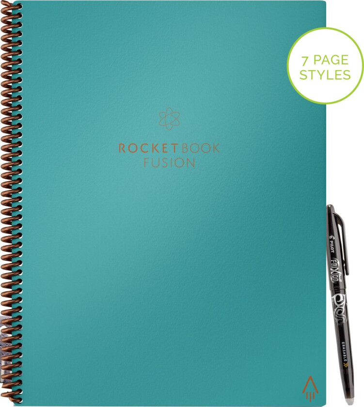 Fusion Letter gjenbrukbar notatbok A5 (neptune teal)