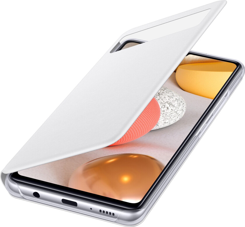 S View lommebokdeksel til Galaxy A42 (hvit)