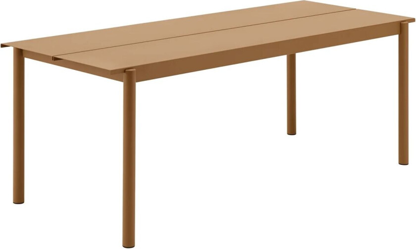 Linear steel table stålbord 200 cm Burnt oransje