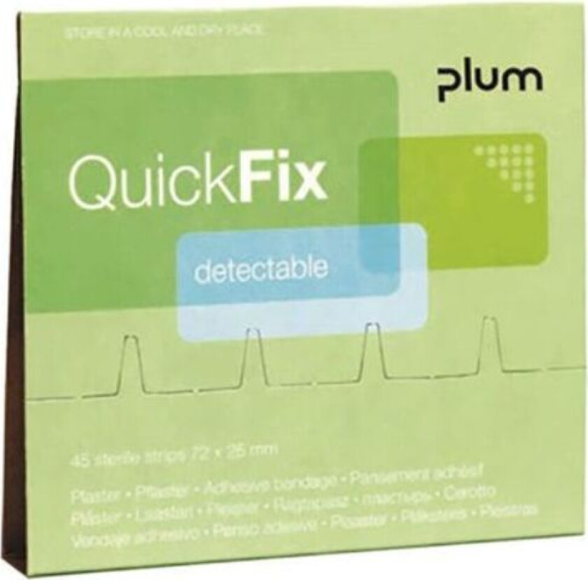 QuickFix Detectable Plaster refill, 45 stk