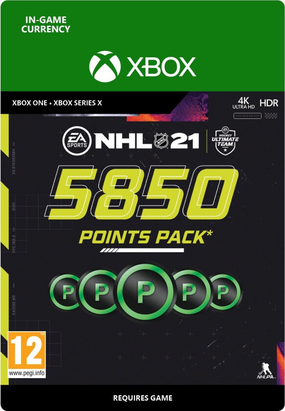 NHL 21 HUT 5850 Ultimate Team Points - Xone