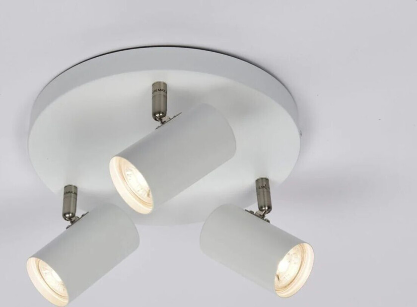 Era taklampe med 3 spotter - Hvit