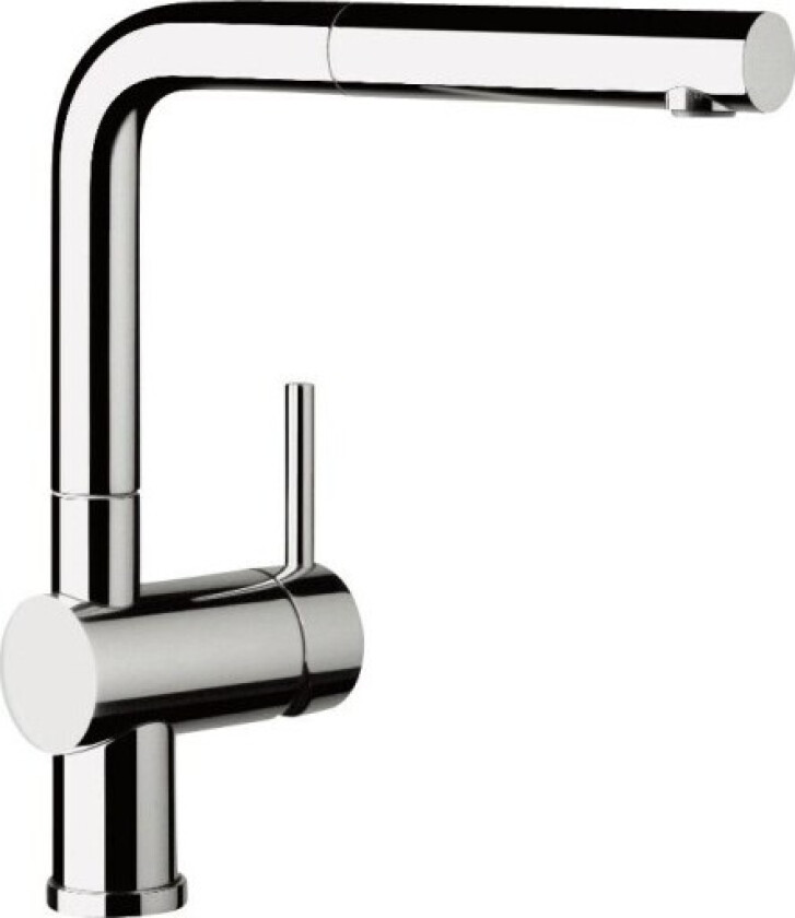 Linus-S kjøkkenarmatur, uttrekkbar tut, krom