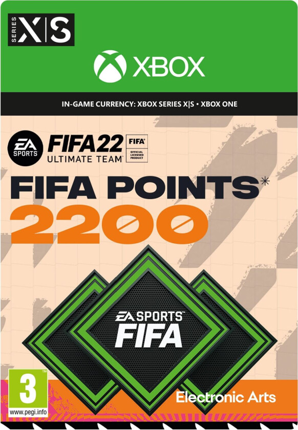 FIFA 22 FUT 2200 Ultimate Team Points - Xbox