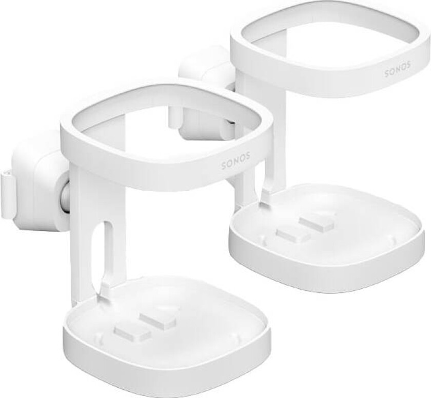 One veggfeste 2-pakk (hvit)