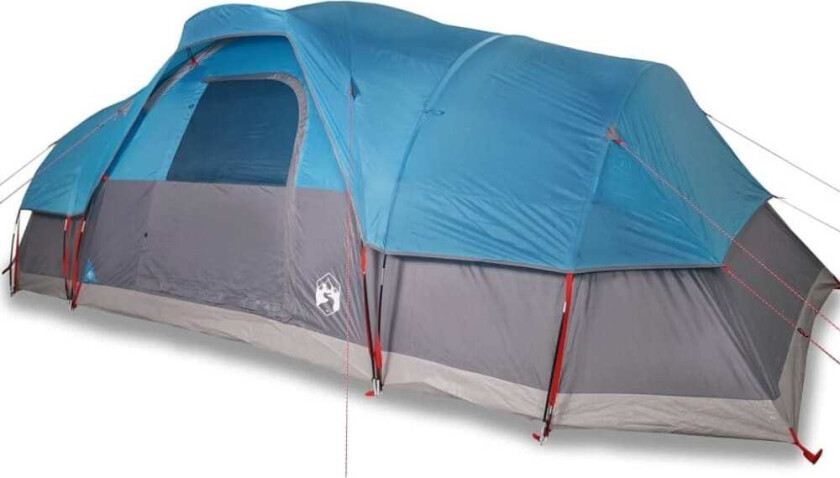 Kuppeltelt for camping 11 personer blå vanntett