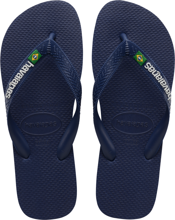 Men's Brasil Logo Navy Blue 45/46, Navy Blue