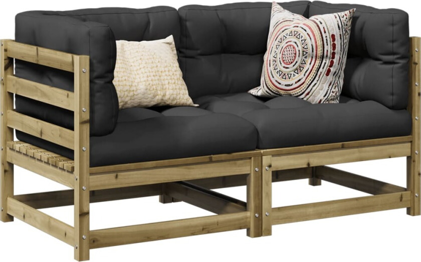 Hagesofasett 2 deler impregnert furu