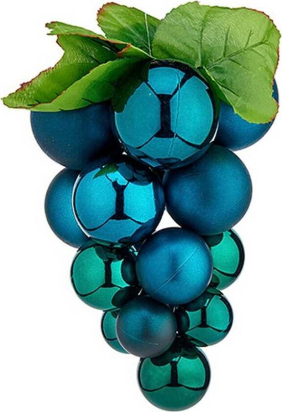 Juletrekule Druer Liten Blå Plast 14 x 14 x 25 cm