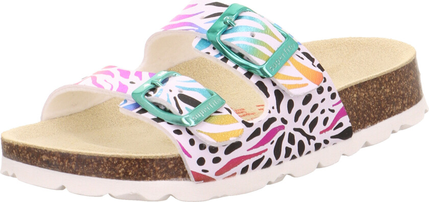 Kids' Fussbettpantoffel White/Multicoloured 27, White/Multicoloured