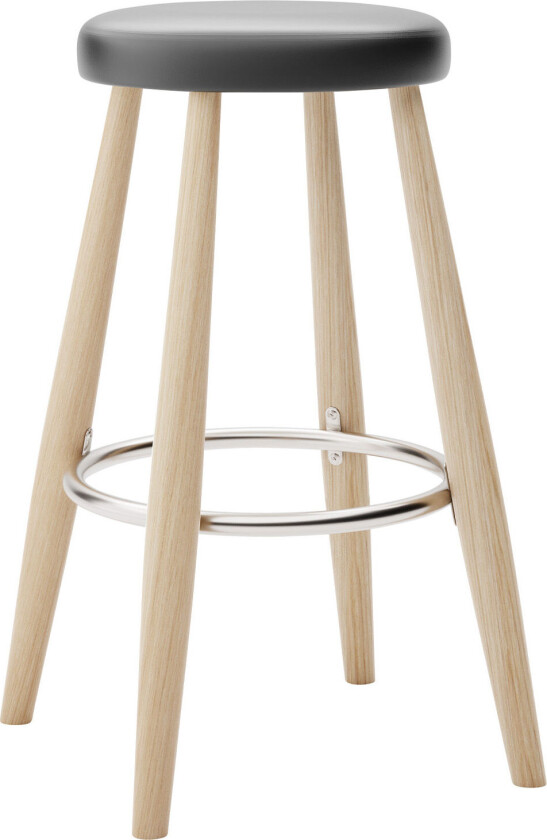 Ch58 Low Stool, Vitoljad Ek, Lädergrupp B Thor - 301