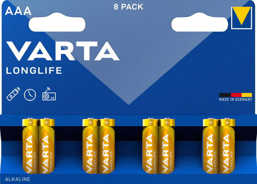 Longlife AAA batteri (8-pakk)