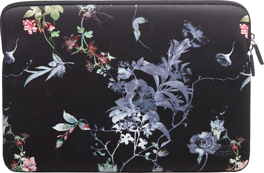 KEEP etui til bærbar PC 14" (black flower)