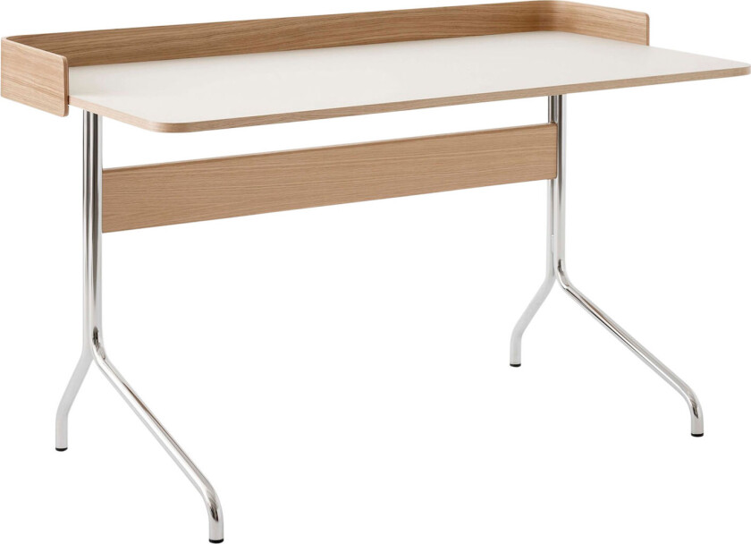 &Tradition Pavilion Desk AV17 Paviljong skrivebord AV17 Mushroom Linoleum / Oak / Chrome Base