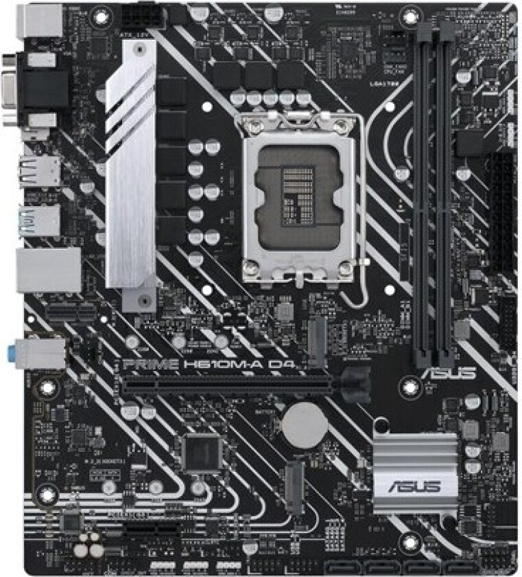 PRIME H610M-A D4-CSM Hovedkort - Intel H610 - Intel LGA1700 socket - DDR4 RAM - Micro-ATX