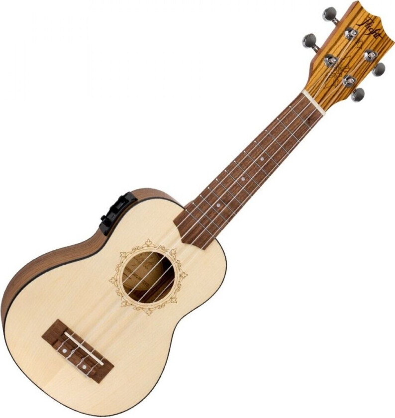 DUS320CEQ Soprano Electro Ukulele Zeb B&S